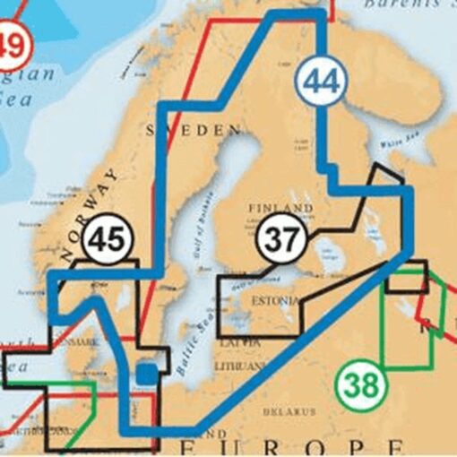 Navico Navionics MSD/44XG XL9 44XG . Baltic-Finlandia-Suecia-Noruega Tarjeta SD del Sur - imagen 2