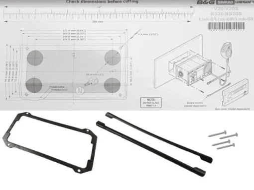Navico Rs40/v60  Flush Mounting