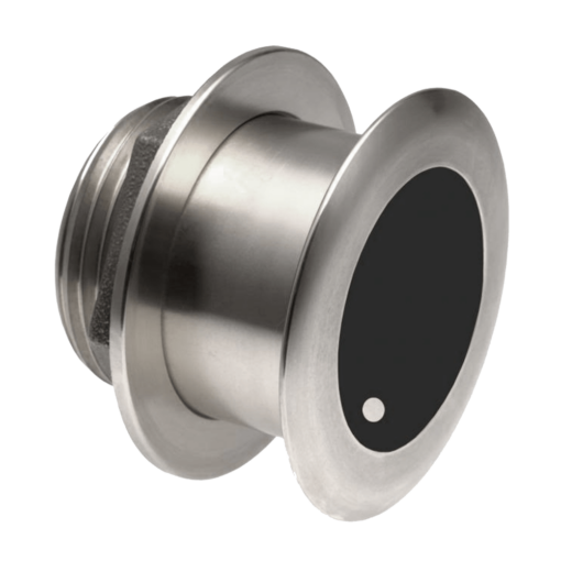 Navico XSONIC SS164 Stainless Steel Low Profile Thru Hull 1kW 50/200 Khz Depth/Temp (12° tilt) . black 9 pin connector