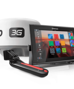 Simrad 12-inch chartplotter and radar display with Broadband 3G™ radar and TotalScan™ transducer