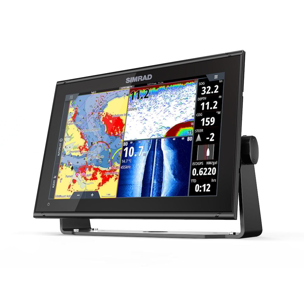 Simrad 12-inch chartplotter and radar display with TotalScan™ transducer - image 2