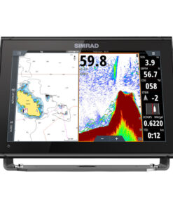 Simrad 12-inch chartplotter and radar display with TotalScan™ transducer