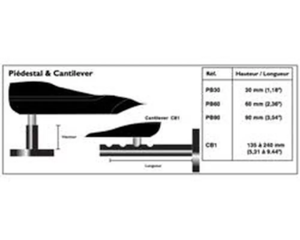 Soporte Simrad en voladizo 135-240 mm (5.31-9.44 in)