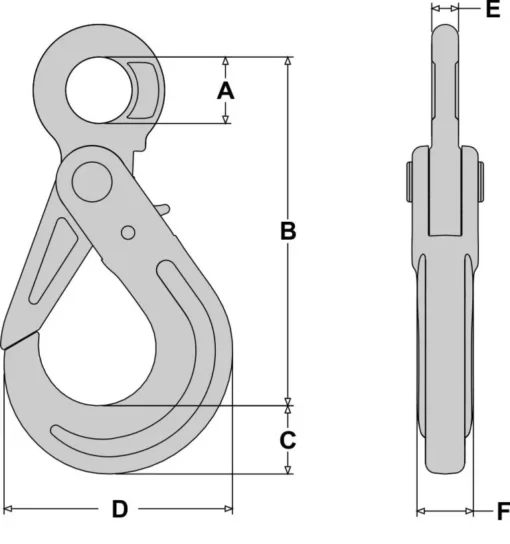 Tylaska LH Self Locking Lifting Hook - Image 2