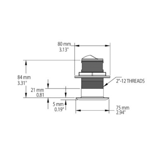 B75M Chirp-ready Tilted Element Thru-hull
