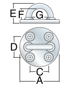 HARKEN 76mm High-load Round Padeye - image 3